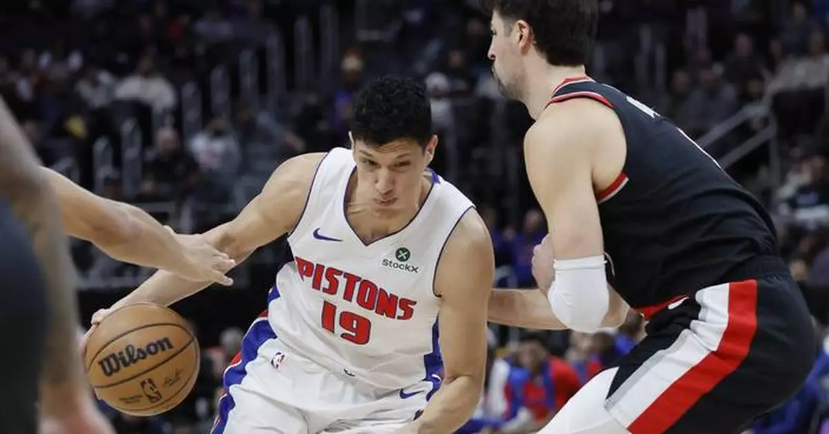 Cade Cunningham leads Pistons' rally for 118-115 win over Blazers and rare .500 record