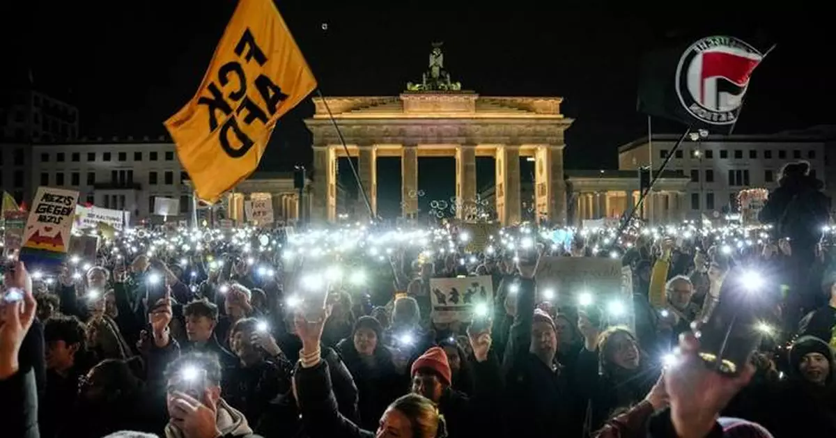 Thousands in Germany protest the rise of the far right ahead of next month's election