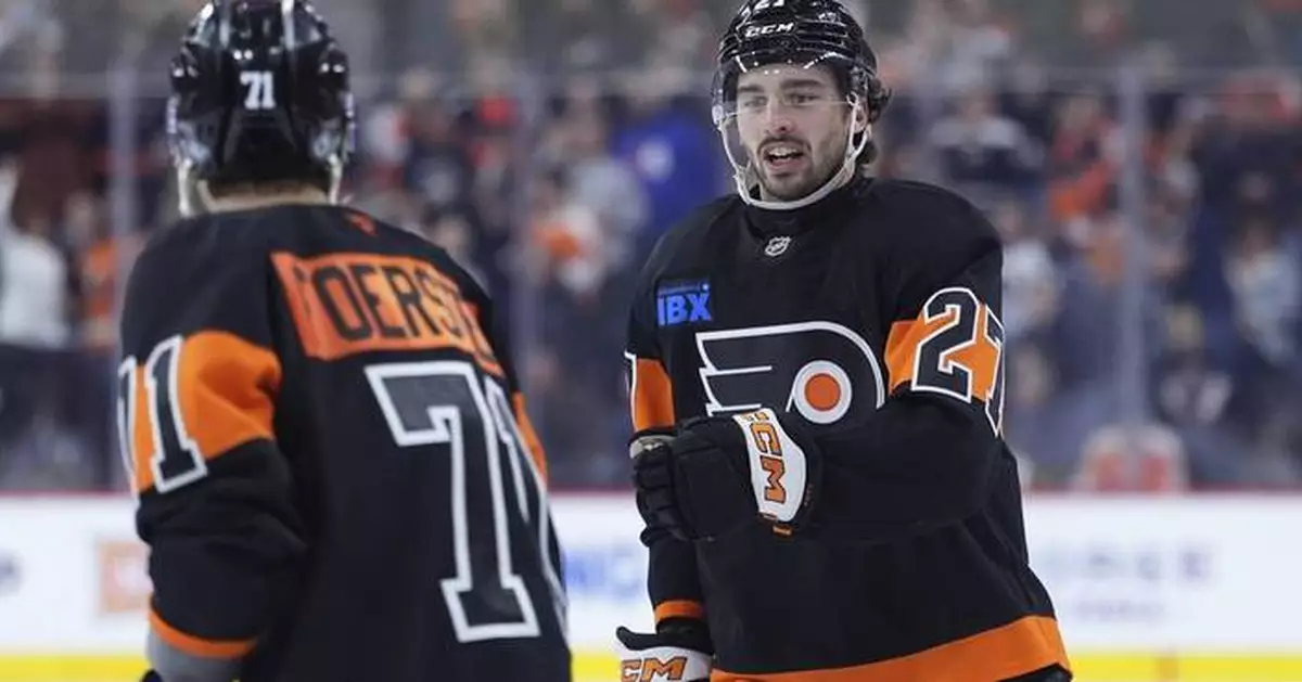 Cates scores twice to help Flyers rally to beat Panthers 4-3