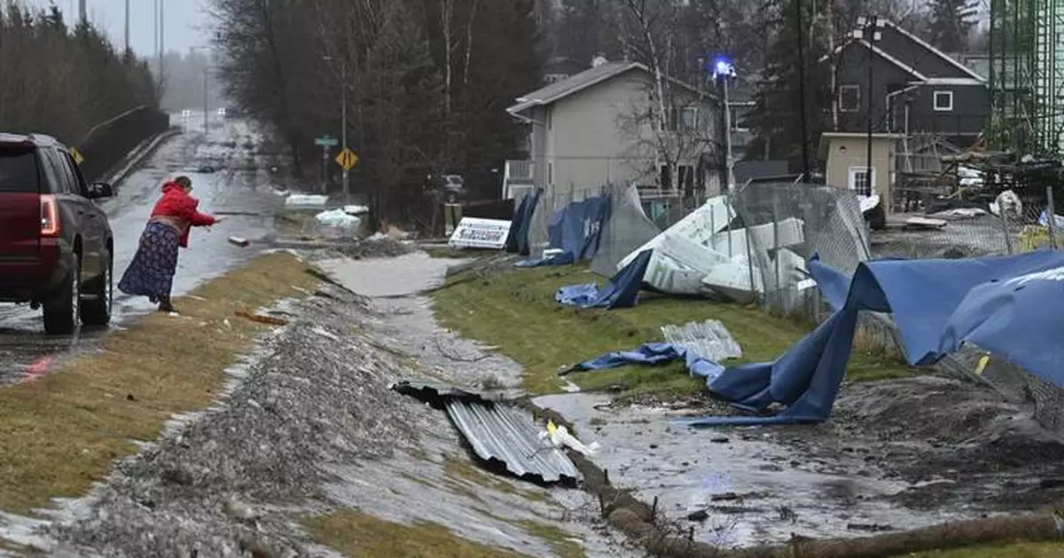 Hurricane-force winds cause widespread damage in Alaska's largest city