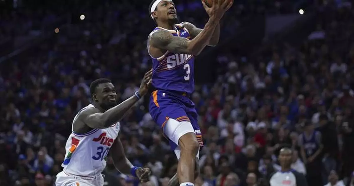 Bradley Beal comes off the bench to score 25 as Suns top 76ers 109-99 to end 4-game skid