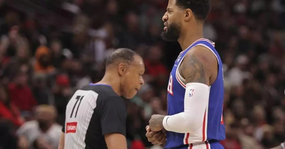 76ers star Paul George sits out again against Lakers with injured finger