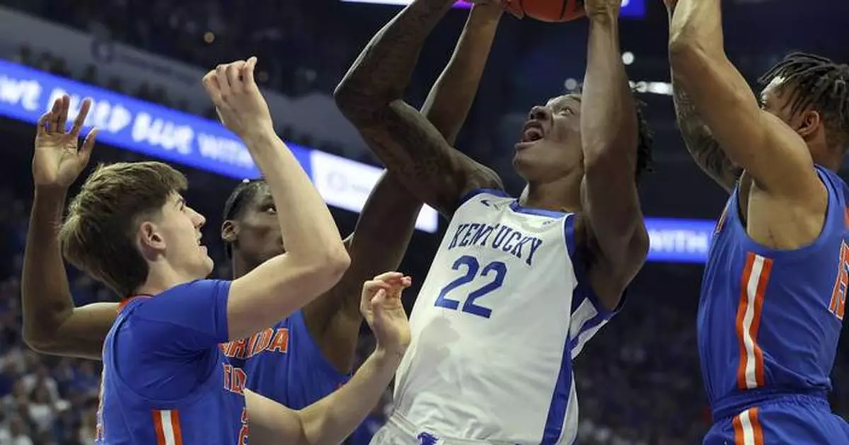 Koby Brea hits seven 3-pointers as No. 10 Kentucky hands No. 6 Florida its first loss, 106-100