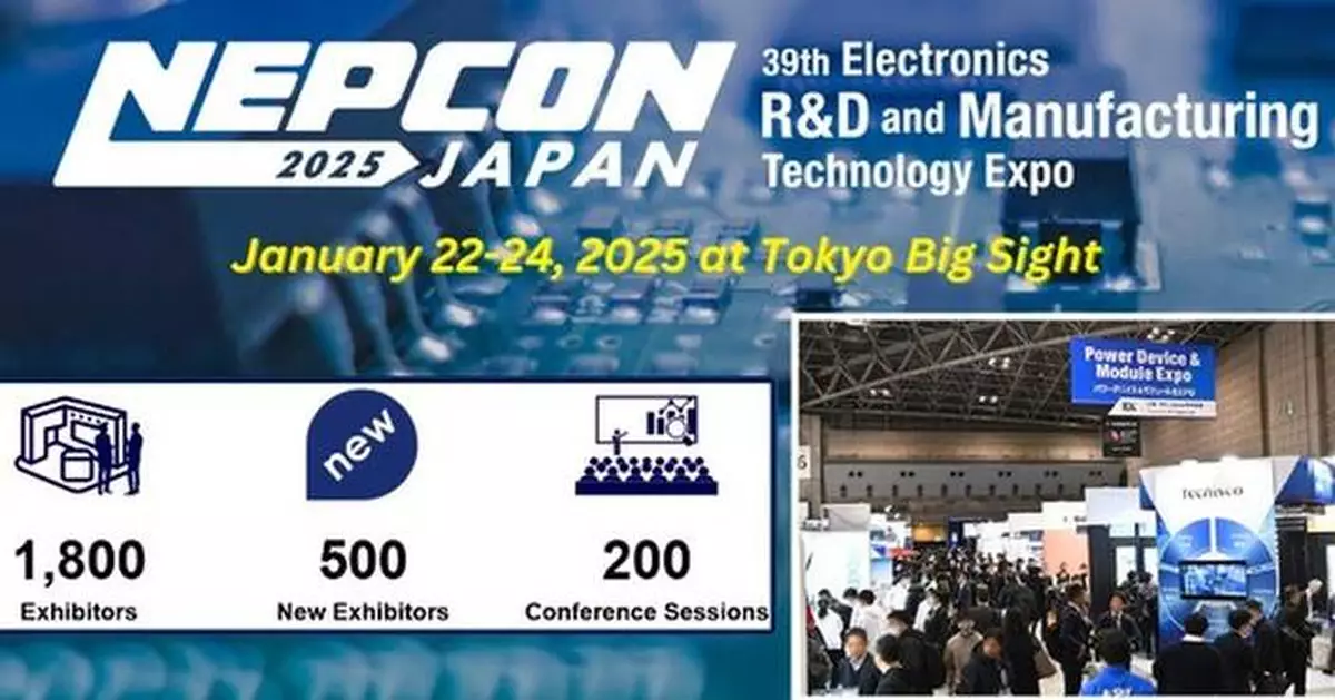 NEPCON JAPAN 2025: Asia's Leading Electronics Technology Exhibition with 1,800 Exhibitors Opens in Tokyo on January 22 / Featuring Power Device &amp; Module Technology