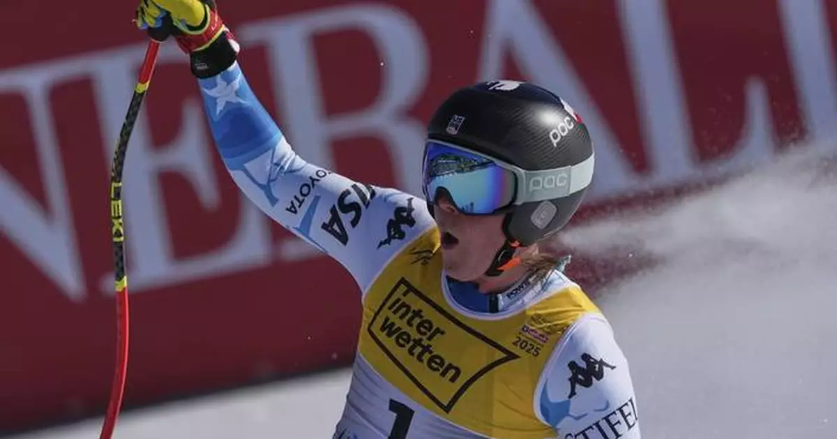 US skier Breezy Johnson marks return from 14-month ban with a gold in world championship downhill