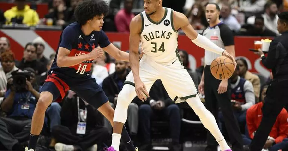 Bucks overcome Antetokounmpo's foul trouble and hold on for a 104-101 victory over Wizards