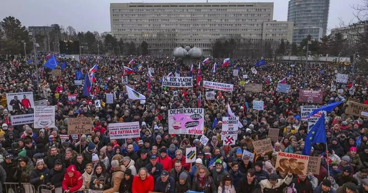 Slovakia protesters call on Fico to resign over government's pro-Russia policy shift