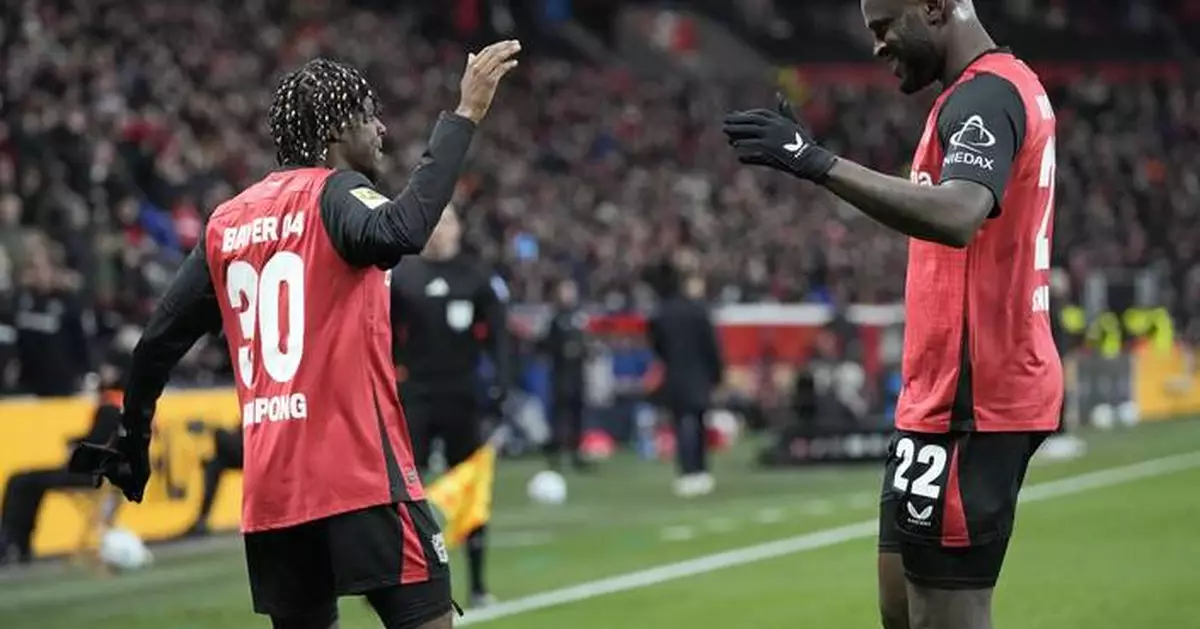 Boniface is back as Leverkusen keeps the pressure on Bayern Munich with 3-1 win over Hoffenheim