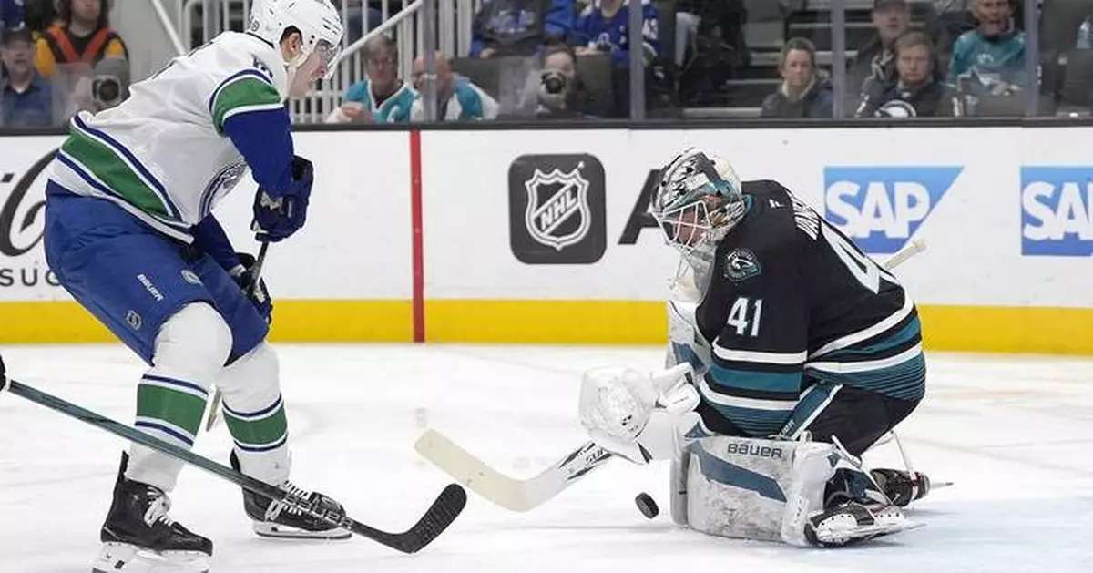 O'Connor scores penalty shot goal in overtime to give Canucks 2-1 win over Sharks