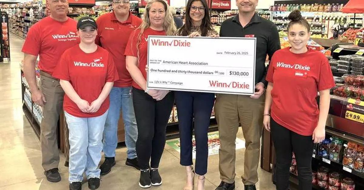 Southeastern Grocers celebrates American Heart Month with $130,000 donation