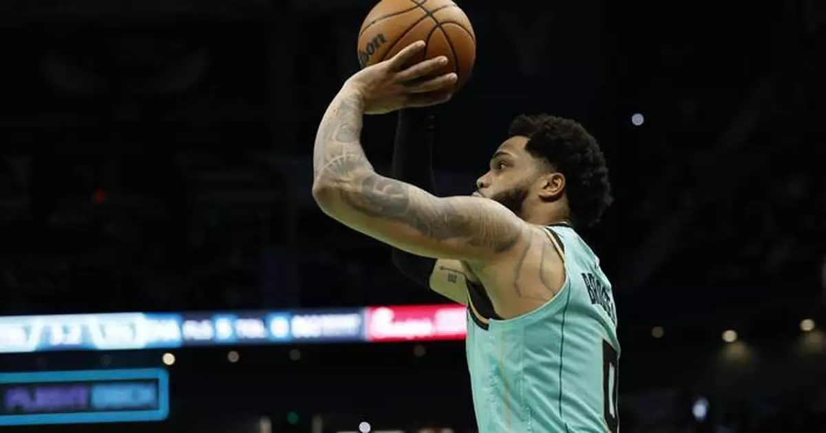 Miles Bridges' 3-pointer with 1.4 seconds left lifts Hornets past Spurs 117-116 to snap 6-game skid