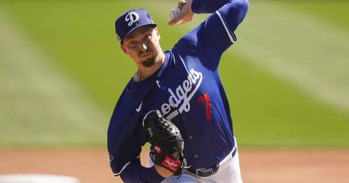 Snell happy with velocity after tossing scoreless inning in his spring training debut with Dodgers