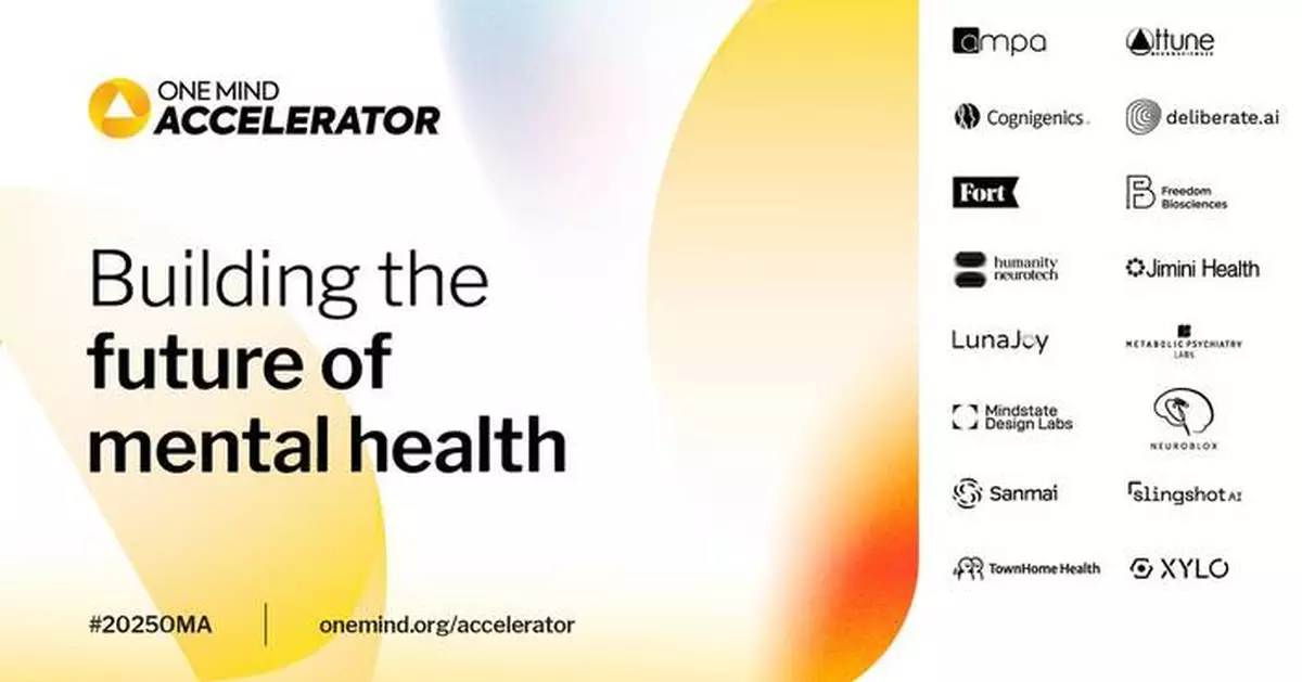 One Mind™ Accelerator Announces Third Cohort of Mental Health Startups