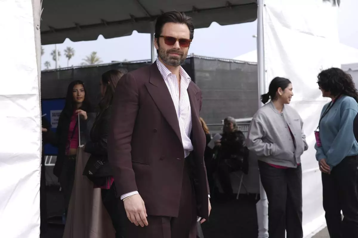Sebastian Stan arrives at the Film Independent Spirit Awards on Saturday, Feb. 22, 2025, in Santa Monica, Calif. (AP Photo/Chris Pizzello)