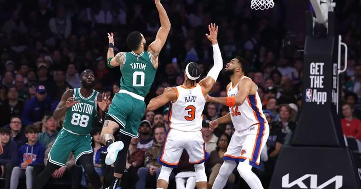 Tatum scores 40 points as the Celtics easily beat the Knicks for the 2nd time this season, 131-104