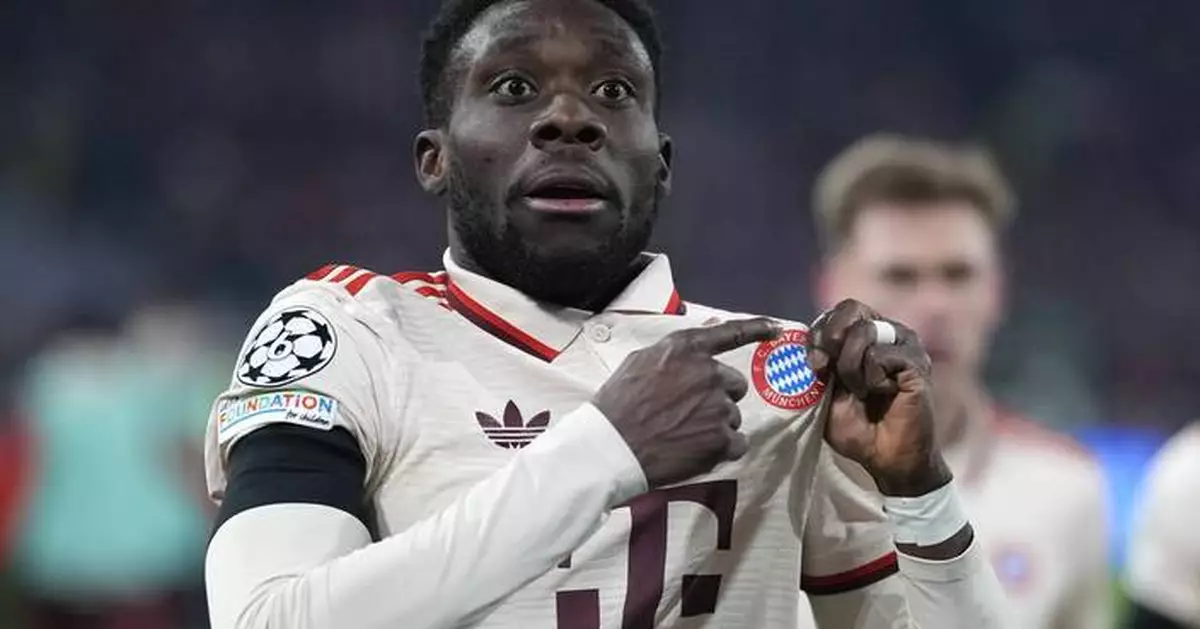 Alphonso Davies shows Bayern some love after sending team into last 16 in Champions League