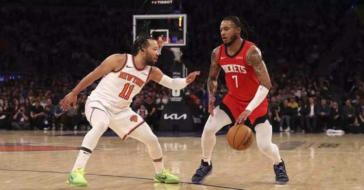 Jalen Brunson has 42 points and 10 assists to rally the Knicks past the Rockets, 124-118