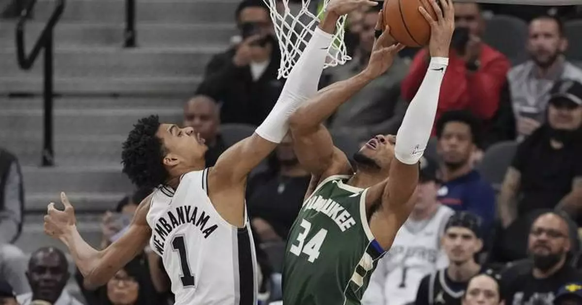 Wembanyama has 30 points, 14 rebounds, 6 blocks to help Spurs beat Antetokounmpo, Bucks, 144-118