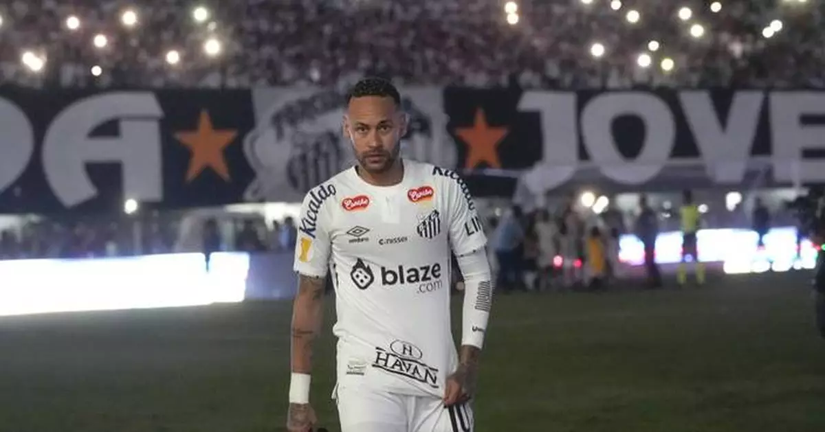 Neymar scores his first goal since returning to Santos in Brazil
