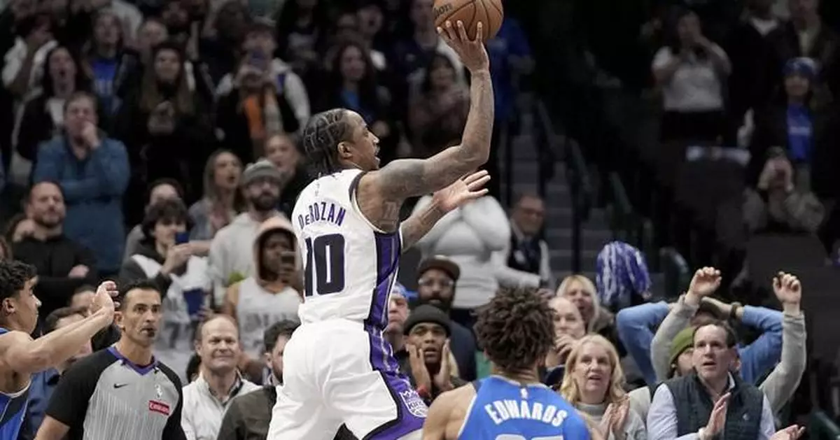 DeRozan scores 42 points, including OT winner, as Kings edge depleted Mavericks 129-128