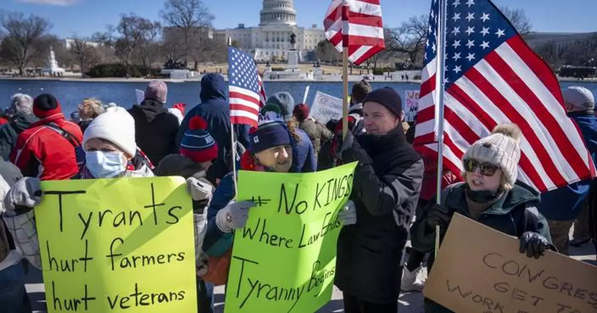 'No kings on Presidents Day' rings out from protests against Trump and Musk