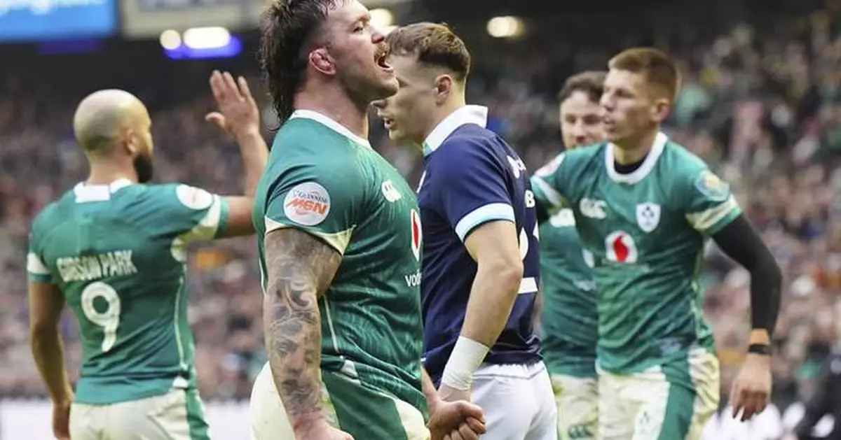 Ireland beats Scotland 32-18 in Six Nations to take huge step to unprecedented third straight title