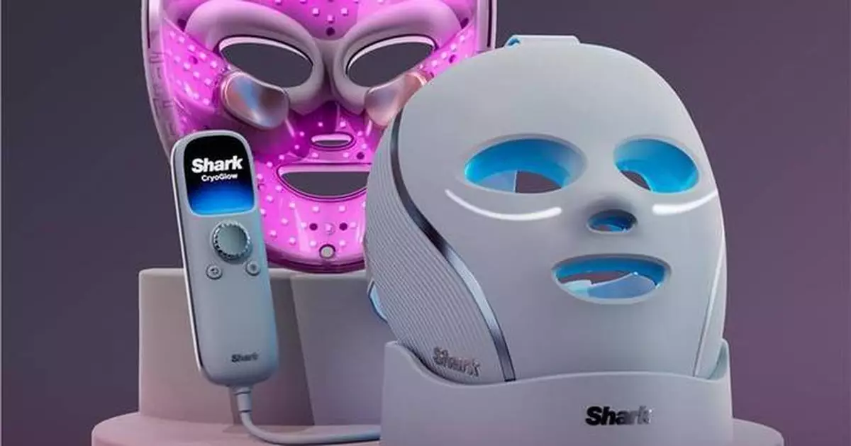 Shark Beauty™ Revolutionizes at-home Skincare with CryoGlow™, the only iQLED Anti-Aging &amp; Skin Clearing Face Mask with InstaChill Undereye Cooling