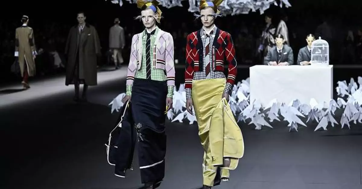 Designer Thom Browne builds a world of origami magic for a fantastical bird-themed runway show