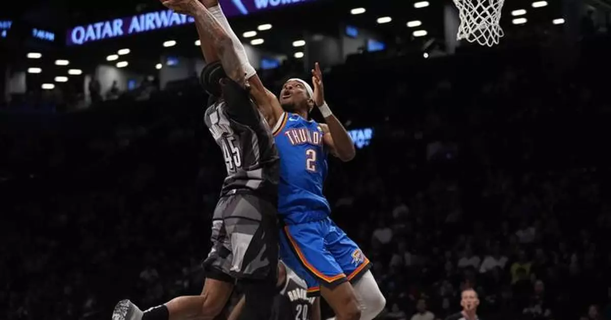 Thunder bounce back from stunning collapse with fourth-quarter blitz to beat the Nets 129-121