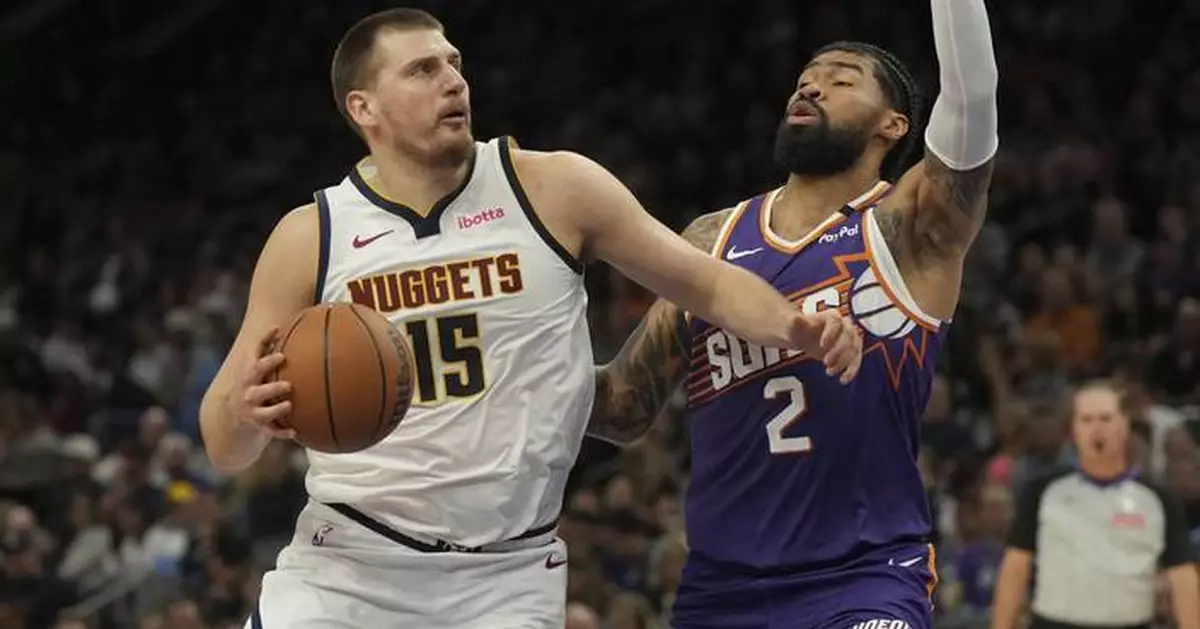 Jokic falls assist short of triple-double in his 3 quarters in Nuggets' 122-105 victory over Suns