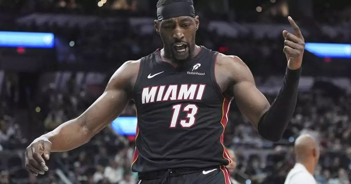 Adebayo hits 19-footer at buzzer to cap 30-point outing in Heat's 105-103 win over Spurs