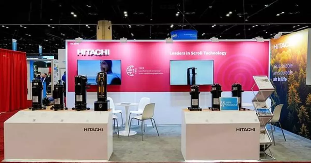 Hitachi Scroll Compressor Showcases Innovative Low-Side Scroll Compressor at AHR Expo, Debuts in North America