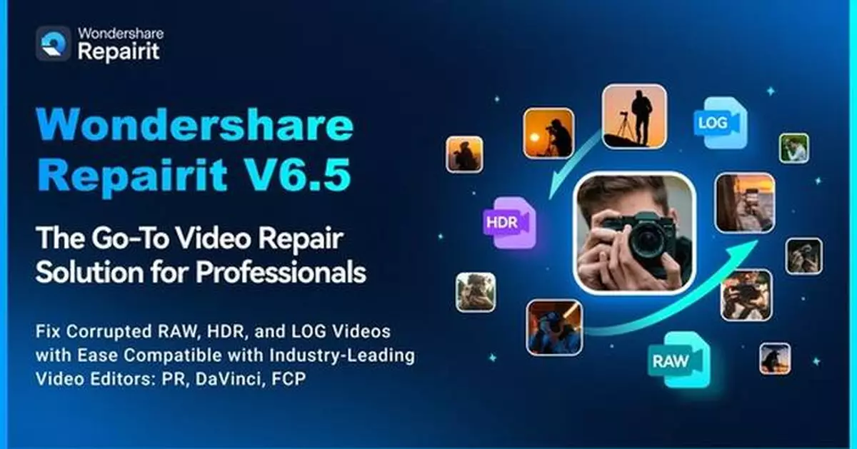 Wondershare Unveils Repairit V6.5: Comprehensive Upgrade, Industry Leadership in Video Repair