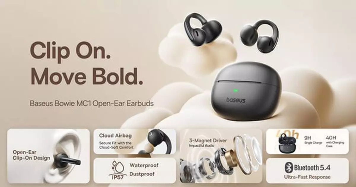 Clip On, Move Bold: Get Creative with the Baseus Bowie MC1 Open-Ear Earbuds