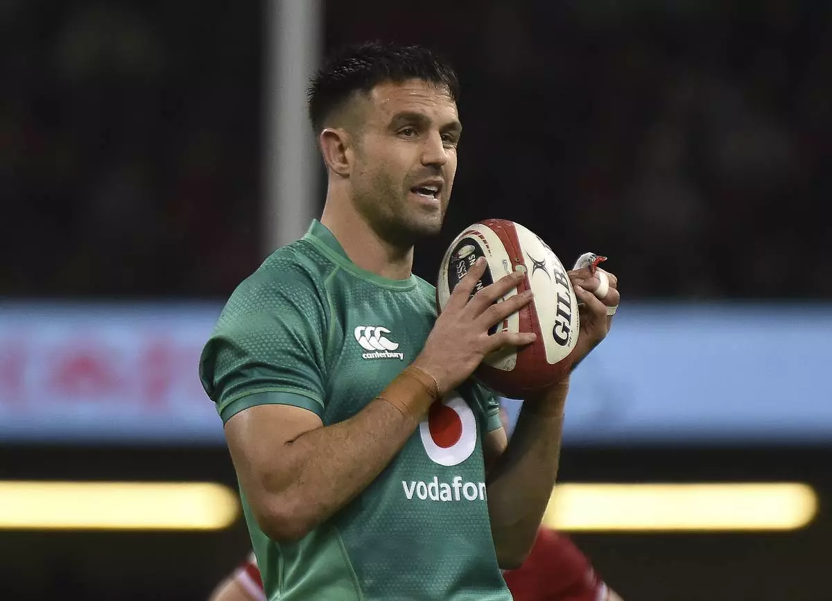 FILE - Ireland's Conor Murray during the Six Nations rugby union international match between Wales and Ireland at the Principality Stadium in Cardiff, Wales, Saturday, Feb. 4, 2023. (AP Photo/Rui Vieira, File)