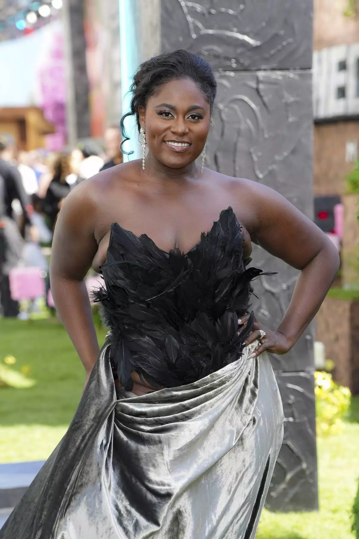 Danielle Brooks poses for photographers upon arrival at the World premiere of A Minecraft Movie on Sunday, March 30, 2025, in London. (Photo by Scott A Garfitt/Invision/AP)