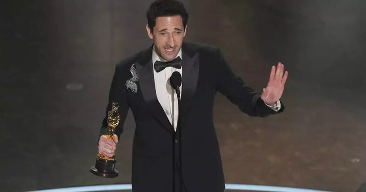 Adrien Brody wins best actor for ‘The Brutalist,’ taking home his second career Oscar