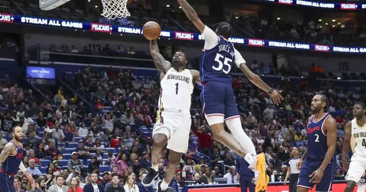 Zion Williamson gets 2nd triple-double in 2 weeks in Pelicans' win over Clippers