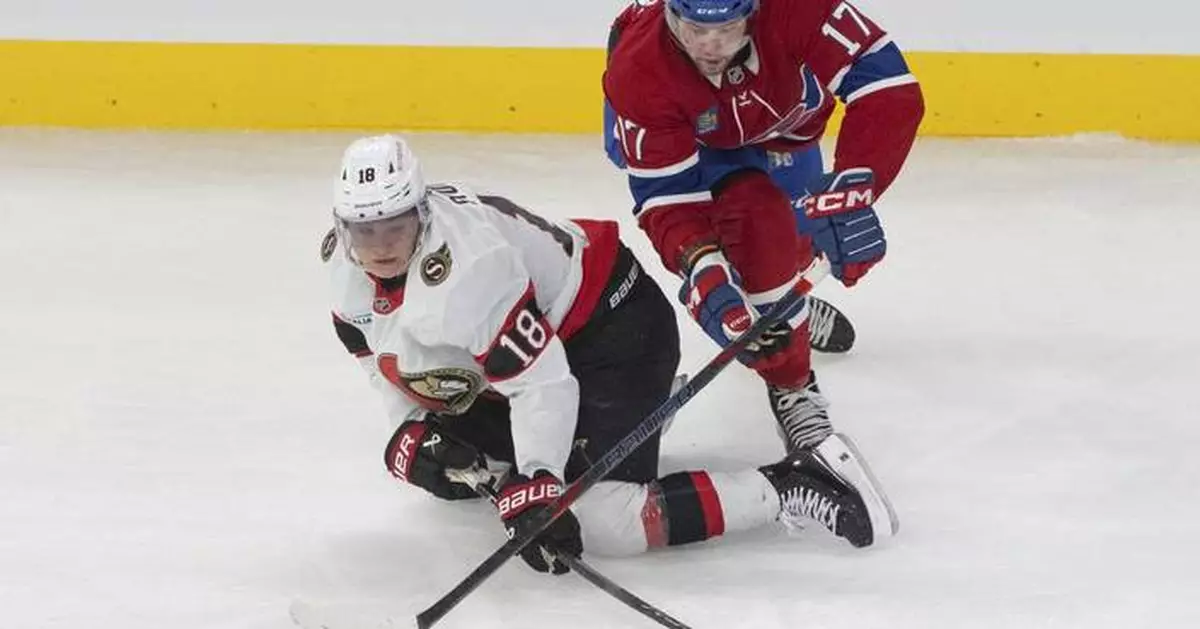 Suzuki gets go-ahead goal and Canadiens snap Senators' 6-game winning streak with 6-3 victory