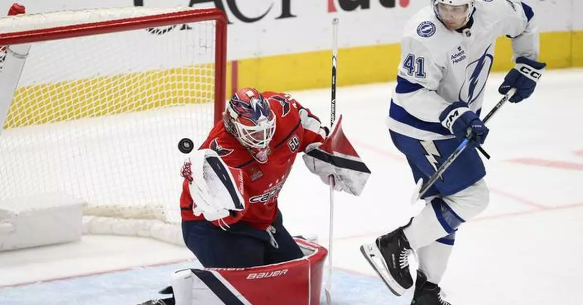 Despite Ovechkin scoring his 884th goal, Lightning beat the Capitals 3-1 for their 8th win in a row