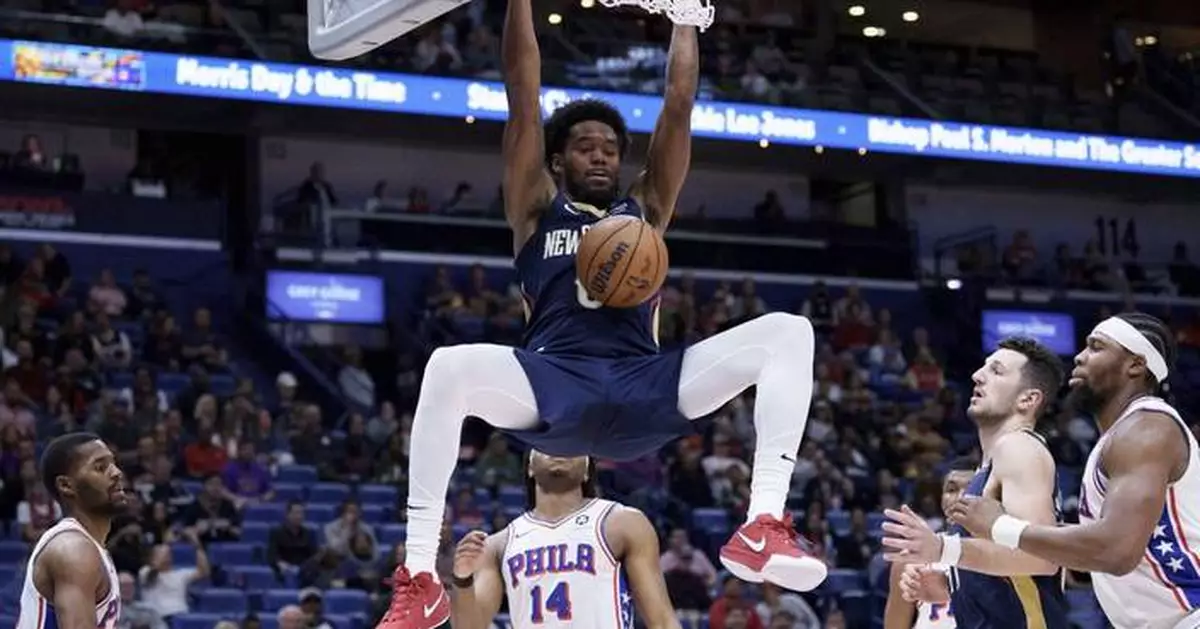 Pelicans use balanced scoring to send the 76ers to their 5th straight loss, 112-99