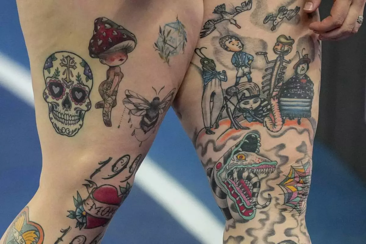 Chase Jackson, of the United States, competes in the women's Shot Put final during the World Athletics Indoor Championships in Nanjing, China, Friday, March 21, 2025. (AP Photo/Dar Yasin)