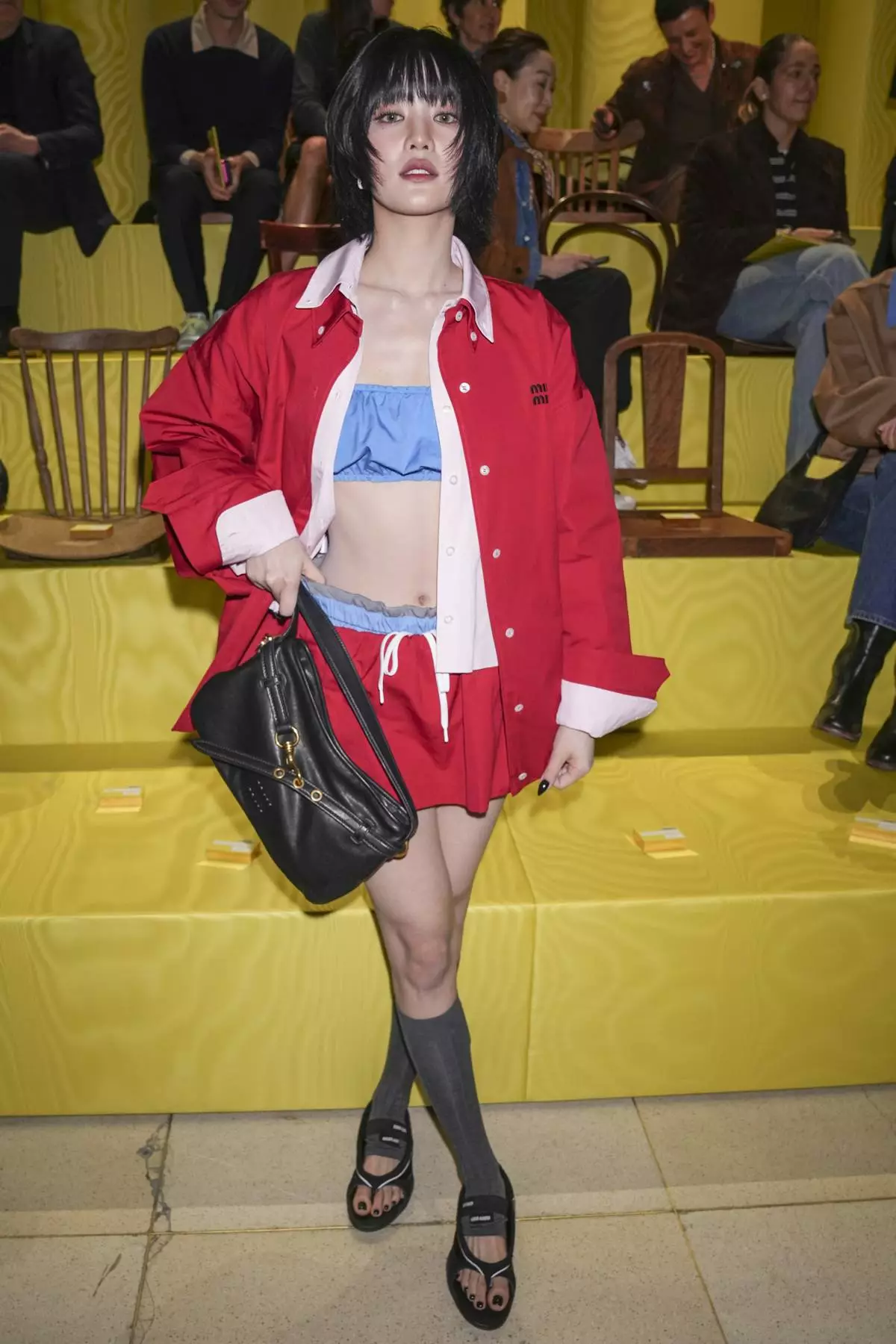 Minnie attends the Miu Miu Fall/Winter 2025-2026 Womenswear collection presented Tuesday, March 11, 2025. in Paris. (Photo by Scott A Garfitt/Invision/AP)