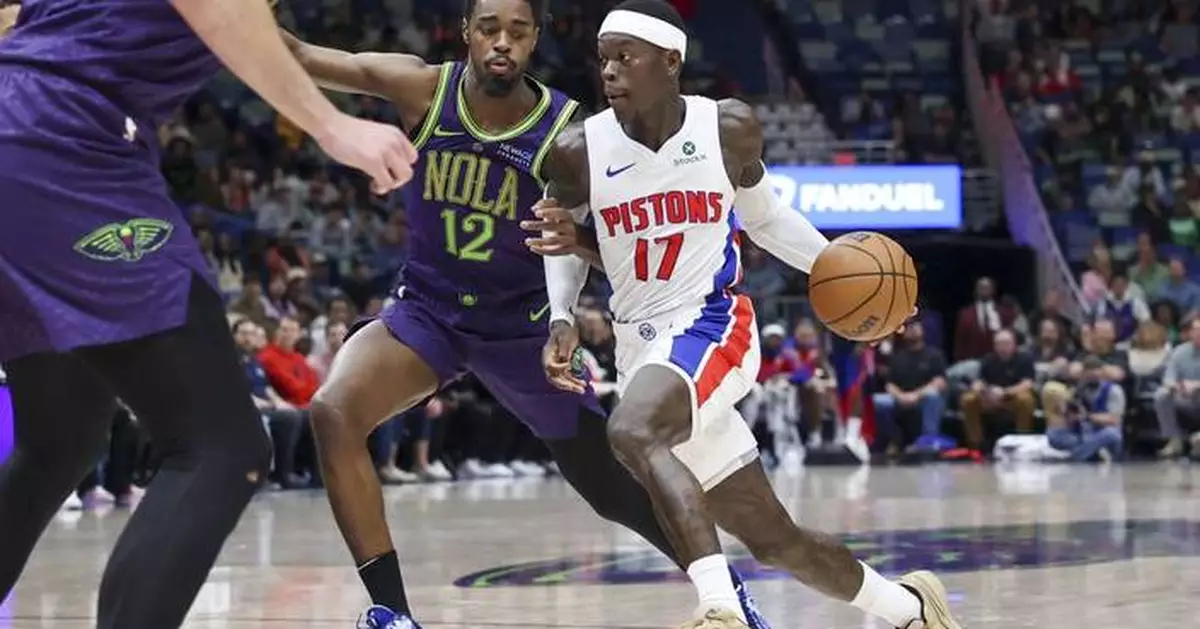 Cunningham, Pistons top New Orleans 127-81; Pelicans' Murphy out for season with shoulder injury