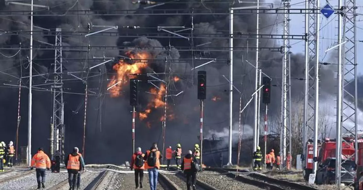 Freight train derails in Czech Republic, causing major chemical fire