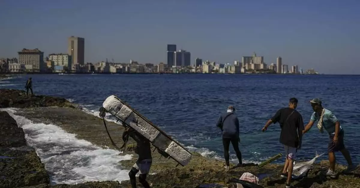 Ingenuity at sea: Cubans use makeshift rafts known as 'corchos' to catch elusive fish