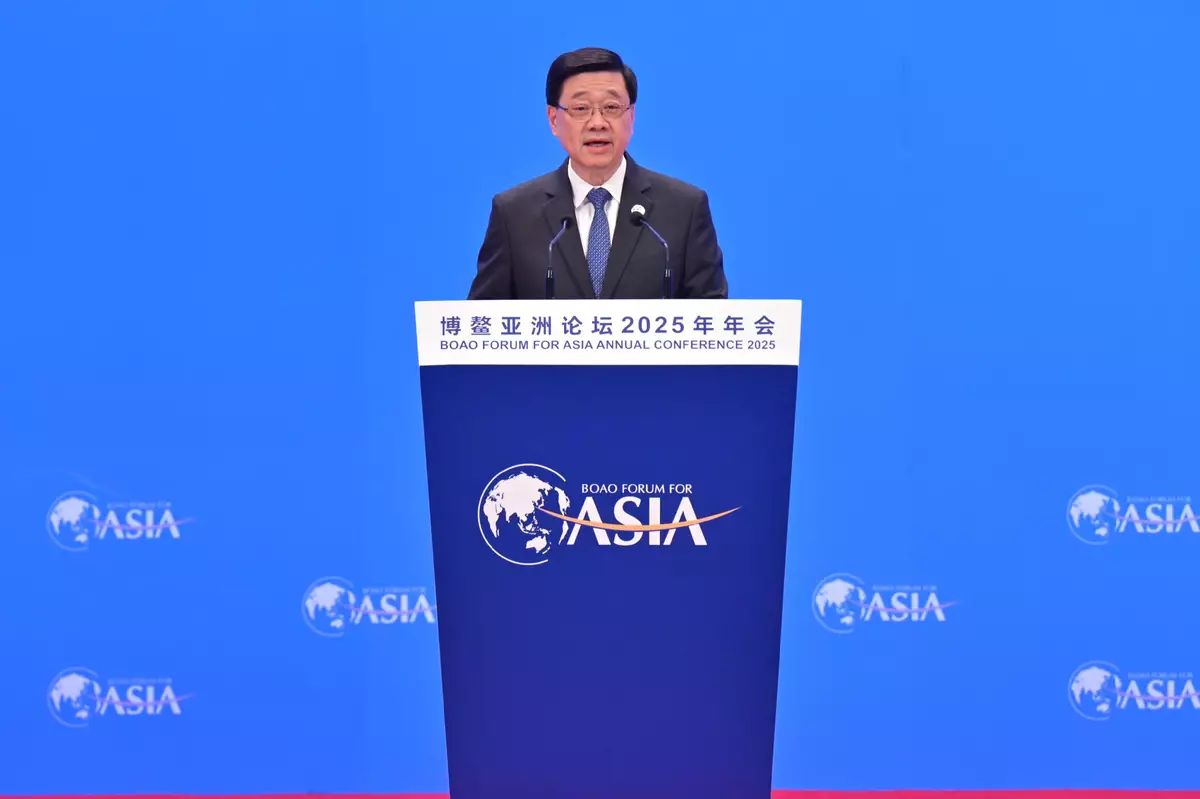 Speech by CE at Global Free Trade Ports Development Forum of Boao Forum for Asia Annual Conference 2025 in Hainan Source: HKSAR Government Press Releases