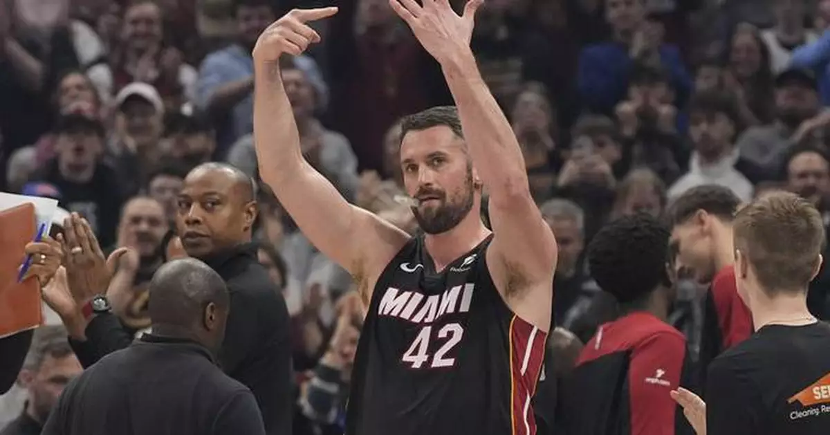 Heat's Kevin Love feels the love in return to Cleveland, where he won an NBA title with Cavs in 2016