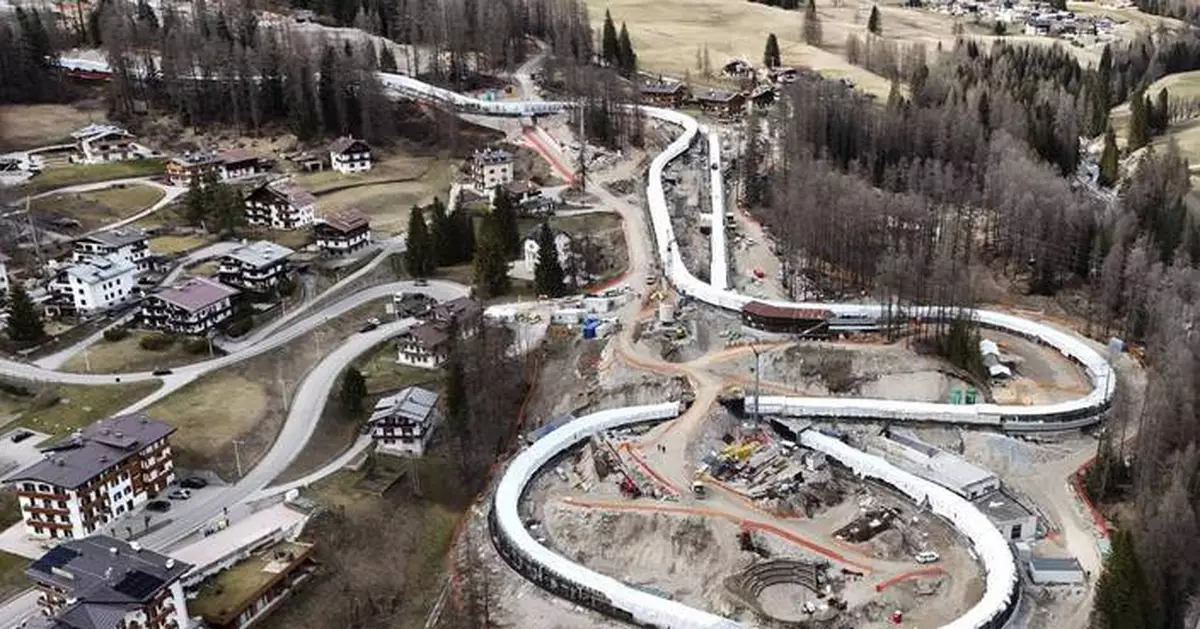 Testing begins at Cortina's controversial Olympic sliding track for bobsled, luge and skeleton