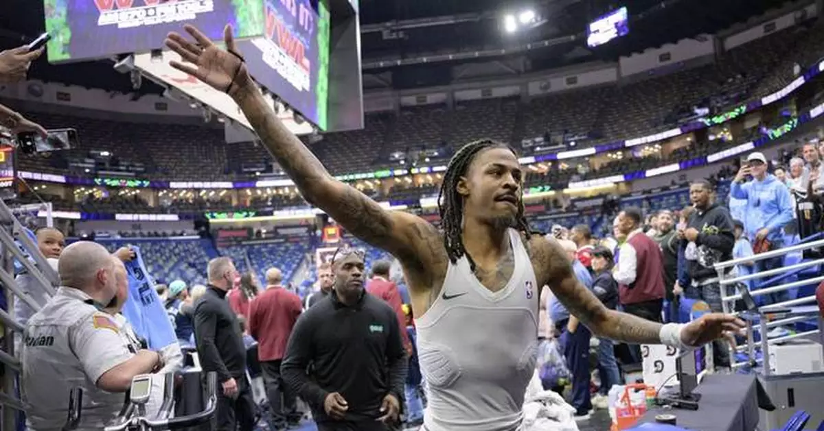 Morant and Bane help Grizzlies hang on to beat Pelicans 107-104